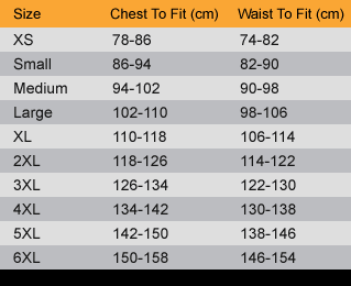 Hartland Hi Vis Fleece Jacket Size Guide