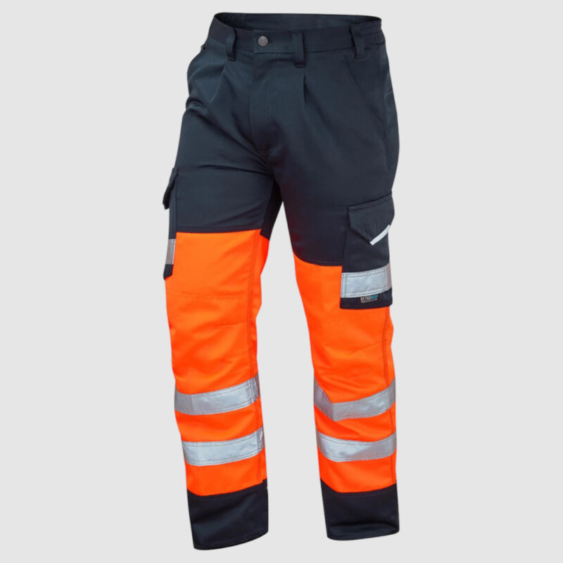 Bideford Orange/Navy Cargo Trousers